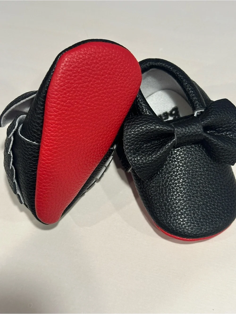 Bila Black Bow Baby Walker Shoes